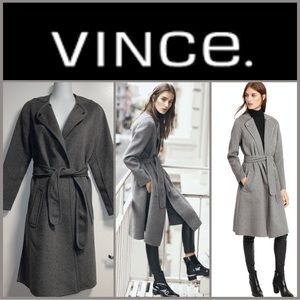 Vince Gray Wrap Pea Coat Size XS
